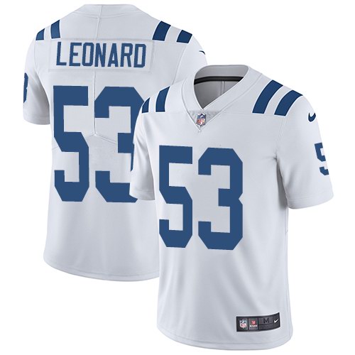 Nike Men & Women & Youth Colts 53 Darius Leonard White NFL Vapor Untouchable Limited Jersey,We sell and wholesale Nike Men & Women & Youth Colts 53 Darius Leonard White NFL Vapor Untouchable Limited Jersey on line form chian!
